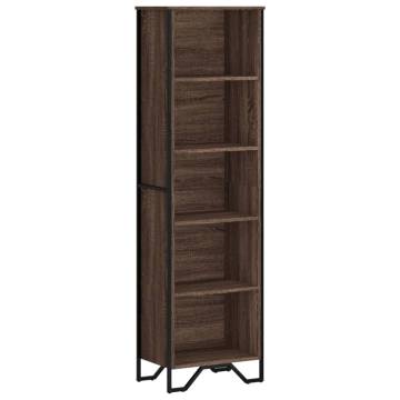  Bookcase Brown Oak 50x31x169 cm Engineered Wood