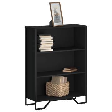  Bookcase Black 80x31x106 cm Engineered Wood