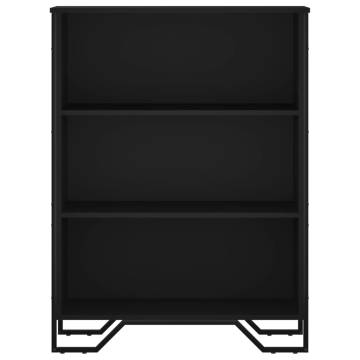  Bookcase Black 80x31x106 cm Engineered Wood