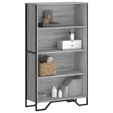  Bookcase Grey Sonoma 80x31x137.5 cm Engineered Wood