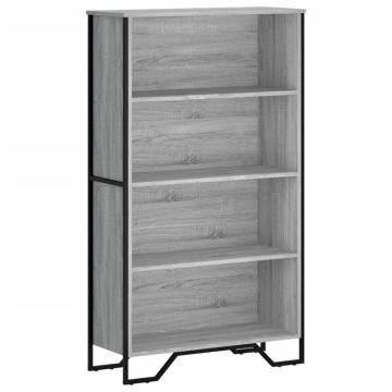  Bookcase Grey Sonoma 80x31x137.5 cm Engineered Wood