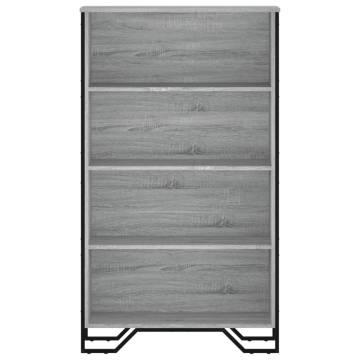  Bookcase Grey Sonoma 80x31x137.5 cm Engineered Wood