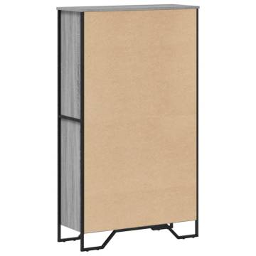  Bookcase Grey Sonoma 80x31x137.5 cm Engineered Wood