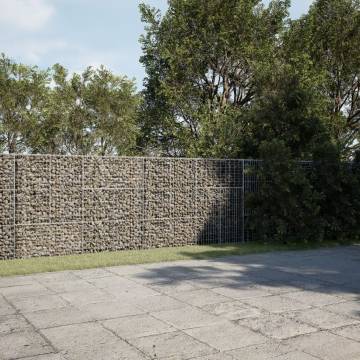  Gabion Basket with Cover 400x50x150 cm Galvanised Iron