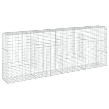  Gabion Basket with Cover 400x50x150 cm Galvanised Iron