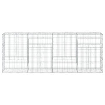  Gabion Basket with Cover 400x50x150 cm Galvanised Iron