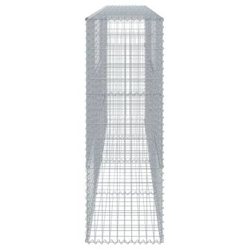  Gabion Basket with Cover 400x50x150 cm Galvanised Iron