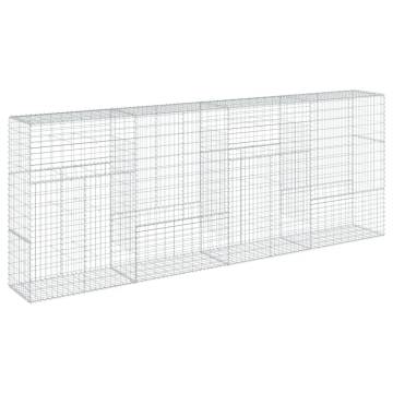  Gabion Basket with Cover 400x50x150 cm Galvanised Iron