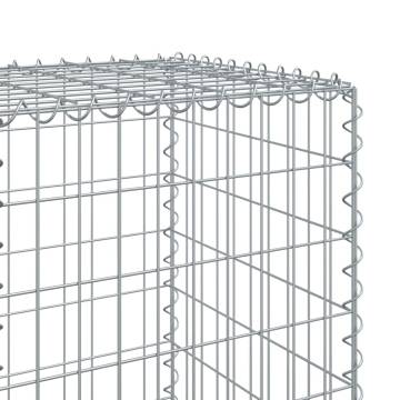  Gabion Basket with Cover 400x50x150 cm Galvanised Iron