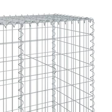  Gabion Basket with Cover 1100x50x200 cm Galvanised Iron