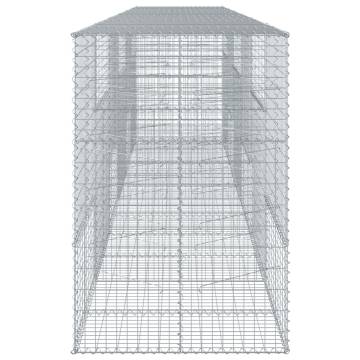  Gabion Basket with Cover 600x100x150 cm Galvanised Iron