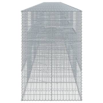  Gabion Basket with Cover 1200x100x150 cm Galvanised Iron