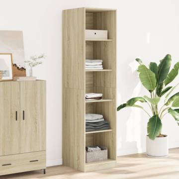  Wardrobe Sonoma Oak 50x50x200 cm Engineered Wood