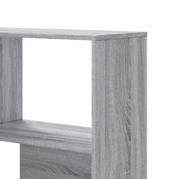  Corner Bookcase 4-Tier Grey Sonoma 85x85x140 cm Engineered Wood