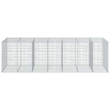  Gabion Basket with Cover 350x100x100 cm Galvanised Iron