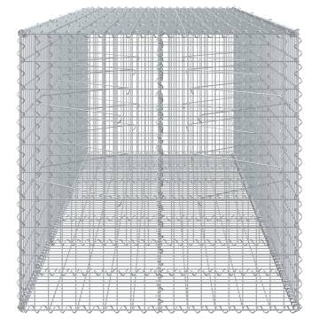  Gabion Basket with Cover 350x100x100 cm Galvanised Iron