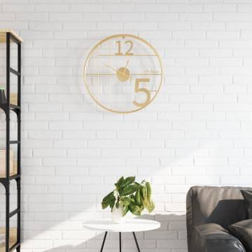  Wall Clock Gold Ø50 cm Iron