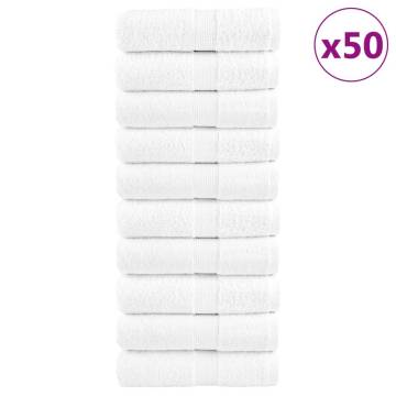  Premium Guest Towels SOLUND 50pcs White 30x50cm 600gsm