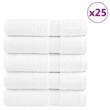  Premium Bath Towels SOLUND 25pcs White 100x150cm 600gsm