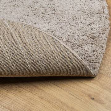  Shaggy Rug PAMPLONA High Pile Modern Beige Ø 280 cm