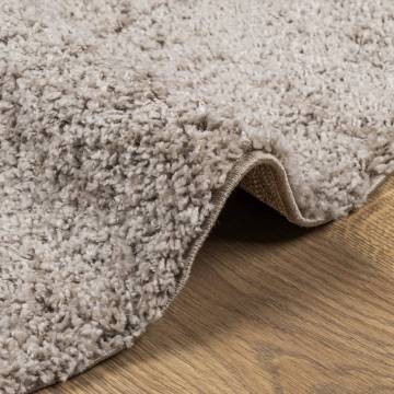  Shaggy Rug PAMPLONA High Pile Modern Beige Ø 280 cm