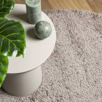  Shaggy Rug PAMPLONA High Pile Modern Beige Ø 280 cm