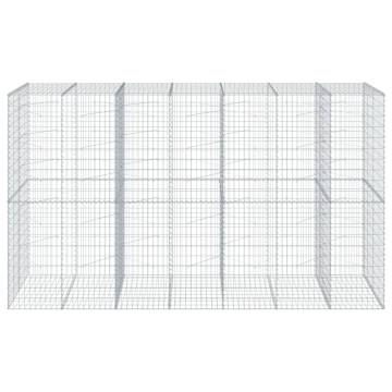  Gabion Basket with Cover 350x100x200 cm Galvanised Iron