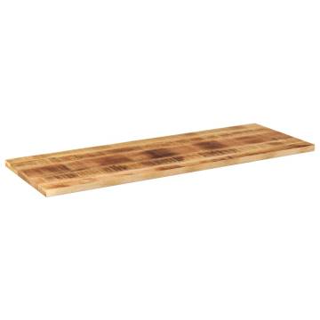  Table Top 140x60x1.5 cm Rectangular Solid Wood Rough Mango