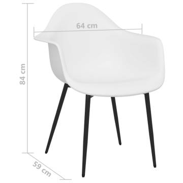 Dining Chairs 6 pcs White PP