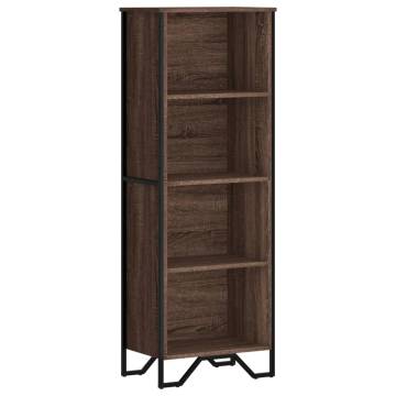  Bookcase Brown Oak 50x31x137.5 cm Engineered Wood