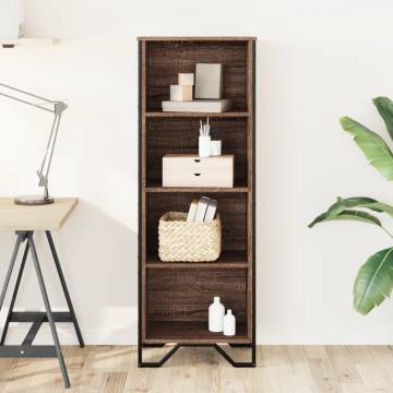  Bookcase Brown Oak 50x31x137.5 cm Engineered Wood