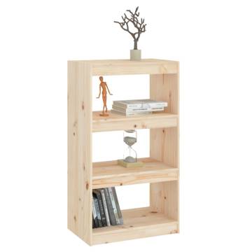 Book Cabinet/Room Divider 60x30x103.5 cm Solid Wood Pine