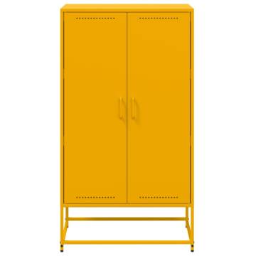  Highboard Mustard Yellow 68.5x38.5x123.5 cm Steel