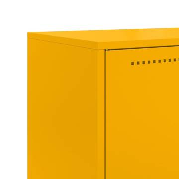  Highboard Mustard Yellow 68.5x38.5x123.5 cm Steel