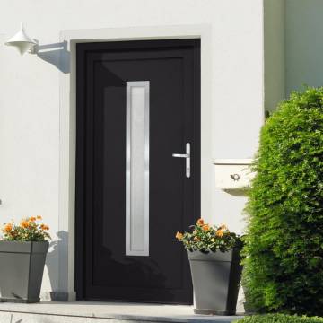  Front Door Anthracite 108x200 cm PVC