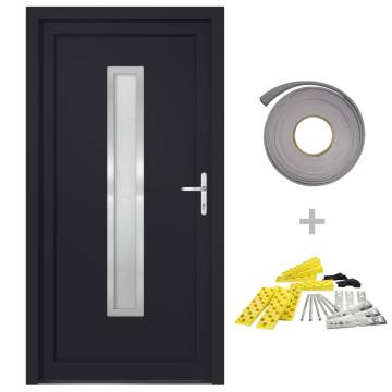  Front Door Anthracite 108x200 cm PVC