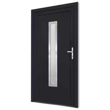  Front Door Anthracite 108x200 cm PVC