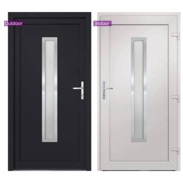  Front Door Anthracite 108x200 cm PVC