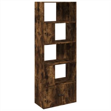  Bookcase Smoked Oak 70x36x189 cm Engineered Wood