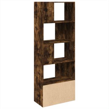  Bookcase Smoked Oak 70x36x189 cm Engineered Wood