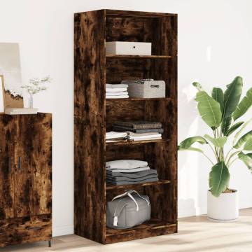  Wardrobe Smoked Oak 80x50x200 cm Engineered Wood