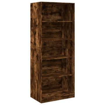  Wardrobe Smoked Oak 80x50x200 cm Engineered Wood