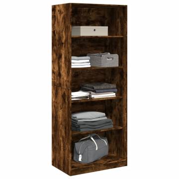  Wardrobe Smoked Oak 80x50x200 cm Engineered Wood