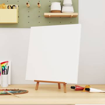 Stretched Canvases 12 pcs White Fabric and Solid Wood Pine