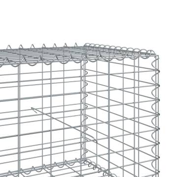  Gabion Basket with Cover 1100x100x50 cm Galvanised Iron