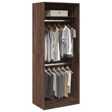  Wardrobe Brown Oak 80x50x200 cm Engineered Wood