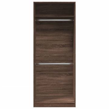  Wardrobe Brown Oak 80x50x200 cm Engineered Wood