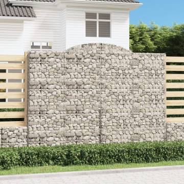  Arched Gabion Baskets 9 pcs 300x30x220240 cm Galvanised Iron