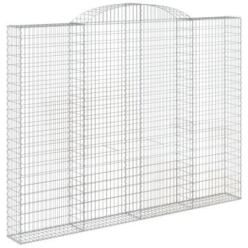  Arched Gabion Baskets 9 pcs 300x30x220240 cm Galvanised Iron