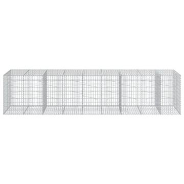  Gabion Basket with Cover 450x100x100 cm Galvanised Iron